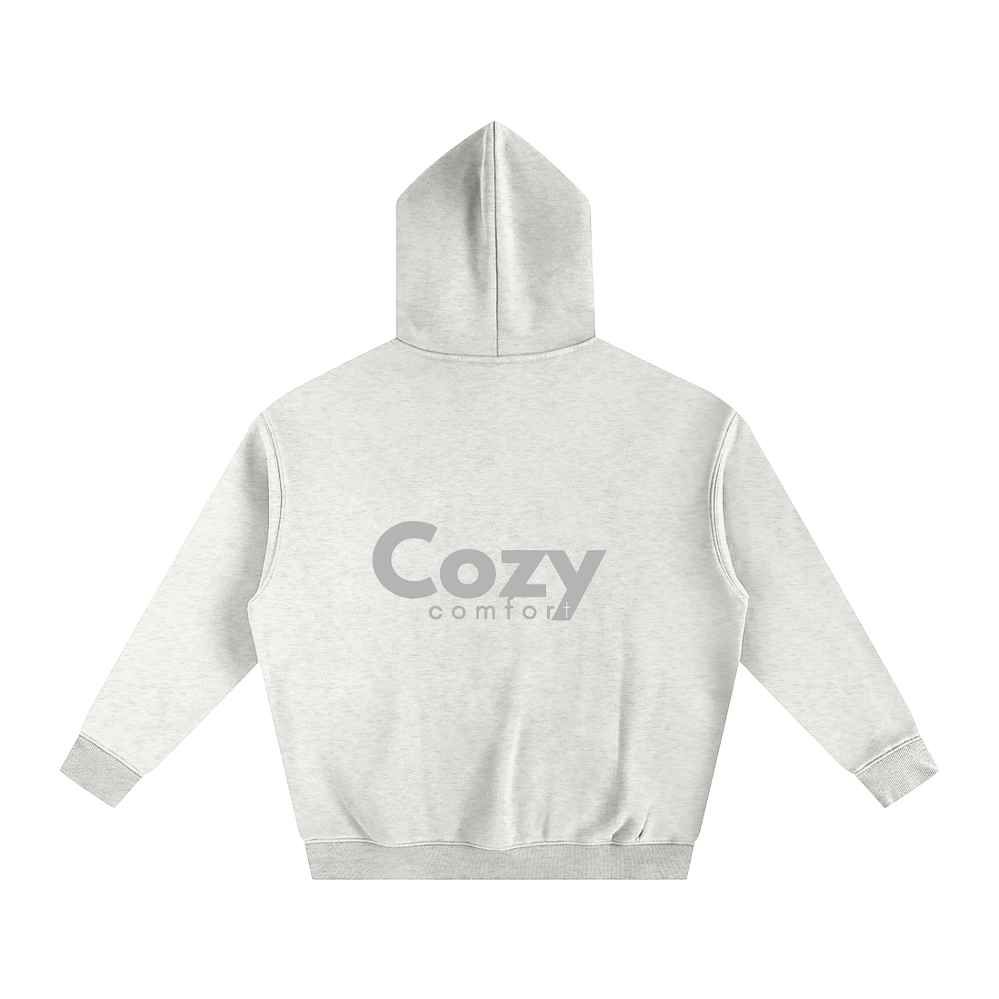 Two Tone Grey Oversize Fleeced Hoodie