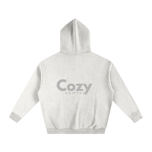 Two Tone Grey Oversize Fleeced Hoodie