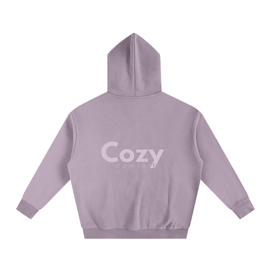 Two Tone Purple Oversize Fleeced Hoodie